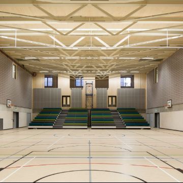 Sports Hall at Stephen Perse Foundation, copyright Richard Chivers